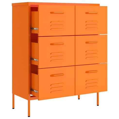 Lady Jillian -  Drawer Cabinet Orange 80x35x101,5 cm Steel